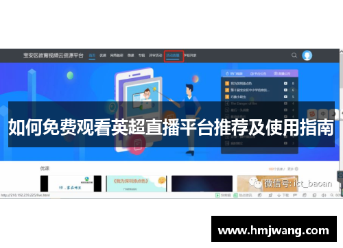 如何免费观看英超直播平台推荐及使用指南